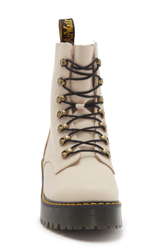 Dr. Martens' Leona Combat Boot In Vintage Taupe Sendal