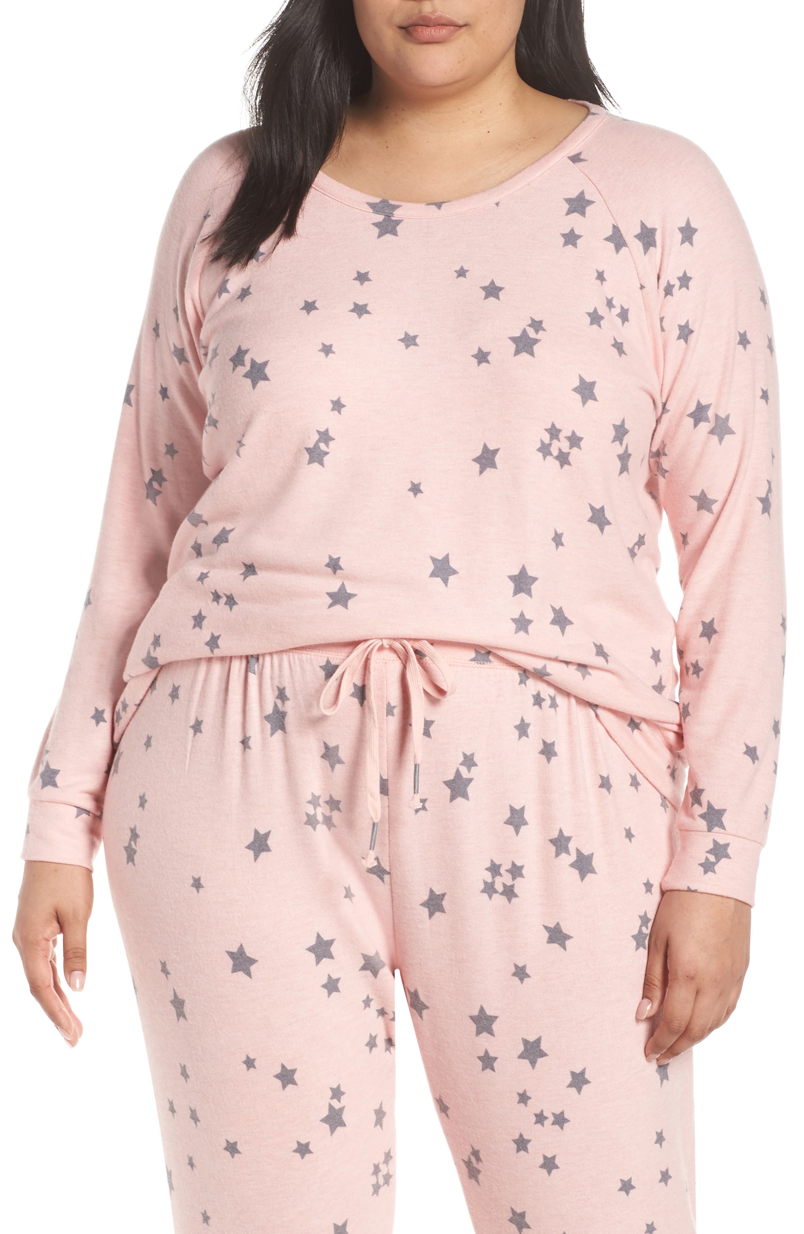 Plus Size Pj Salvage Peachy Party Pajama Top, Pink