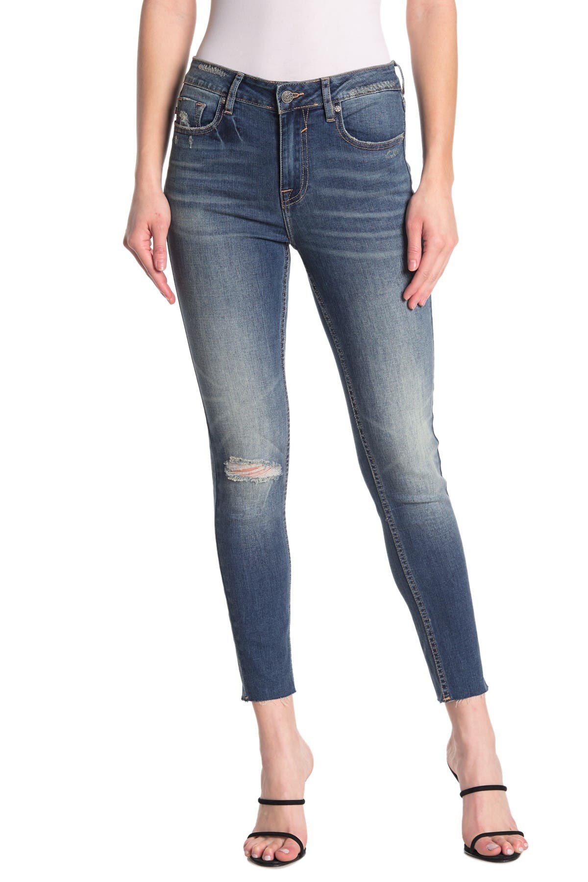 Ace High Rise Distressed Skinny Jeans 