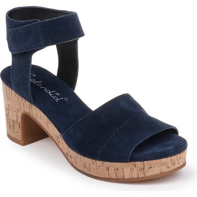 Splendid Thatcher Platform Ankle Strap Sandal, Black