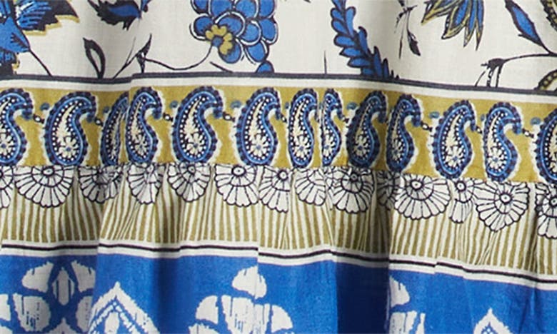 Shop Beachlunchlounge Jessa Border Print Cotton Top In Ibiza Floral