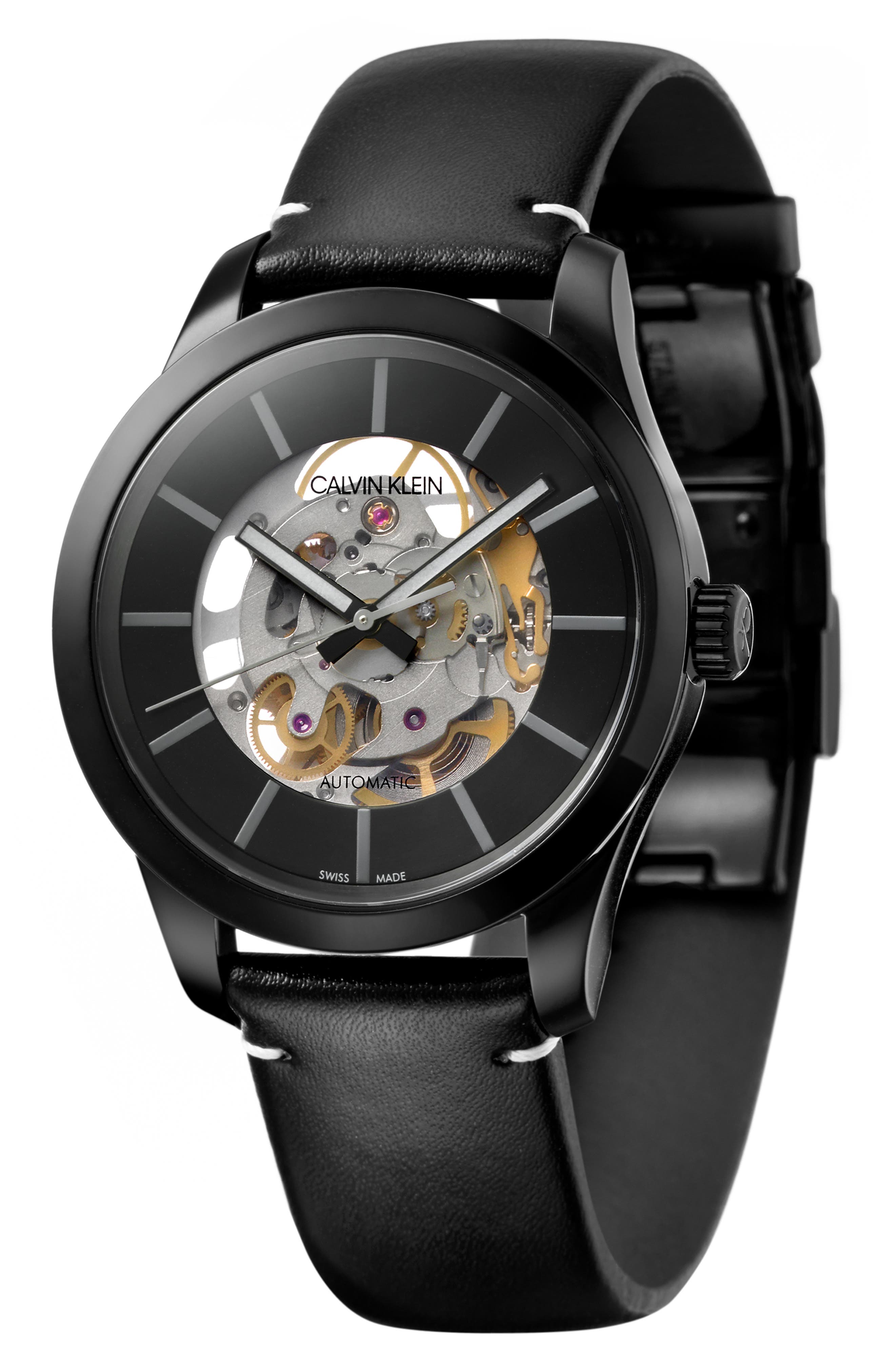 calvin klein skeleton watch