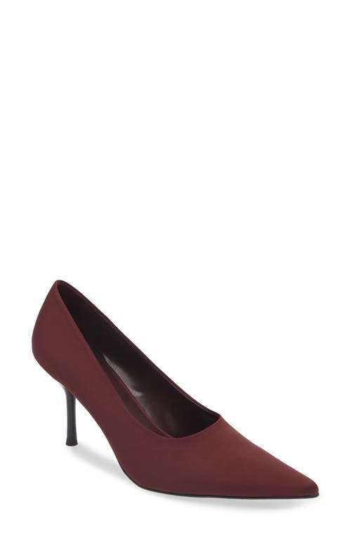 Shop Jeffrey Campbell Chosen Pointed Toe Pump In Wine Silk