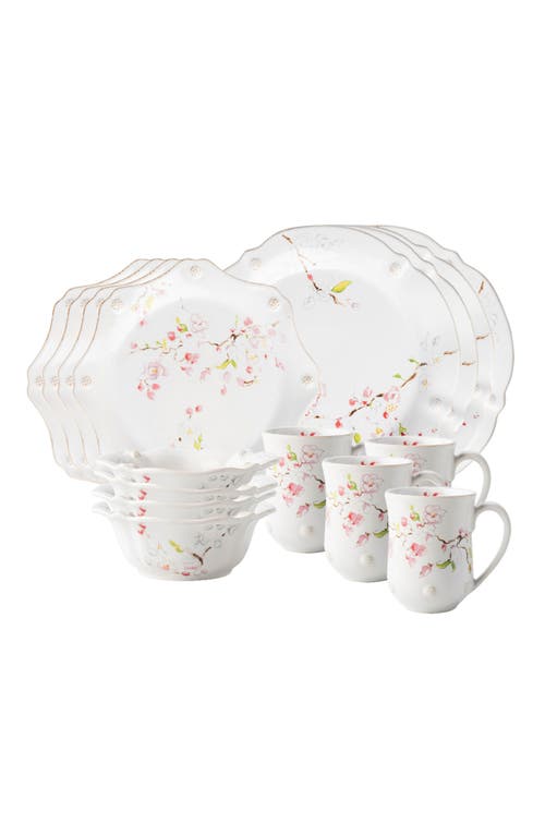 Juliska Floral Sketch 16-Piece Ceramic Dinnerware Set in Cherry at Nordstrom