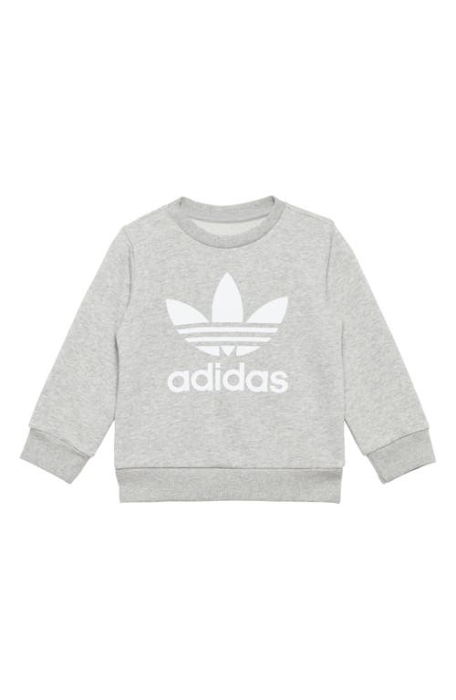 Shop Adidas Originals Adidas Adicolor Trefoil Crewneck Sweatshirt & Joggers Set In Medium Grey Heather