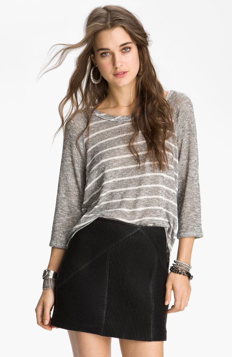 Free People 'Last Call' Striped Baseball Sweater | Nordstrom