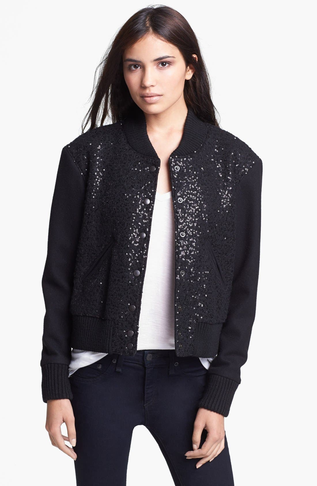 bomber sequin jacket