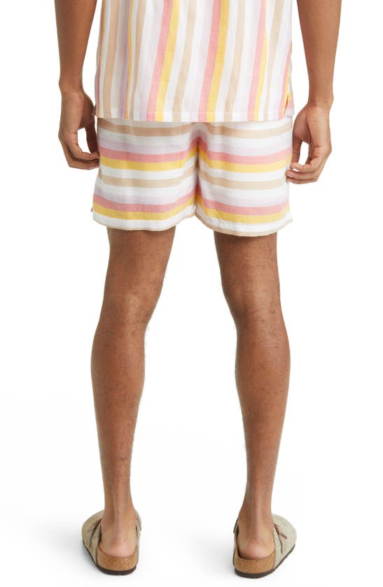 Shop Native Youth Mixed Stripe Shorts In White