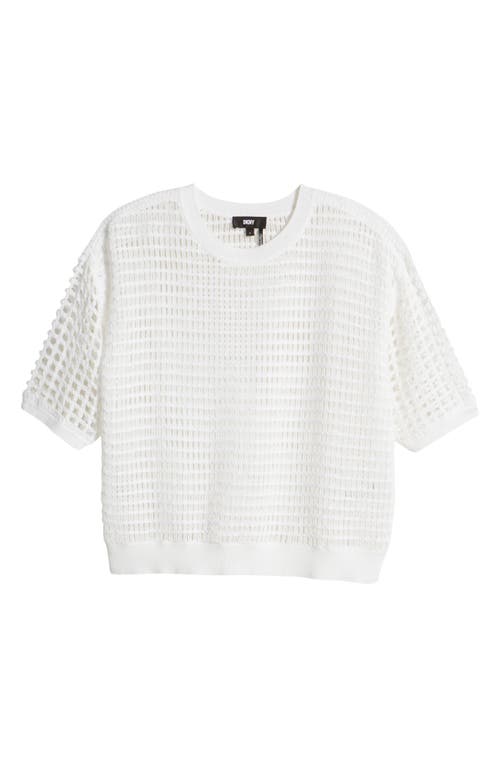 Dkny Open Stitch Sweater In White