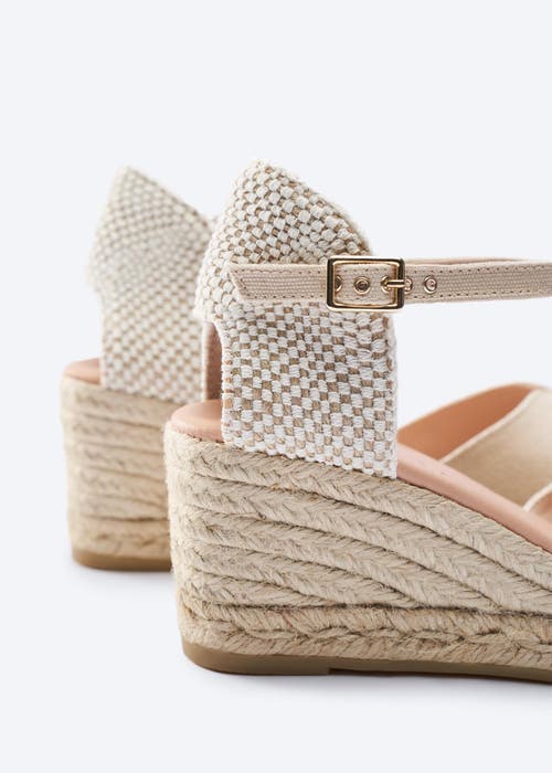 Viscata Sacova Canvas Espadrille Sandal Wedges In Beige