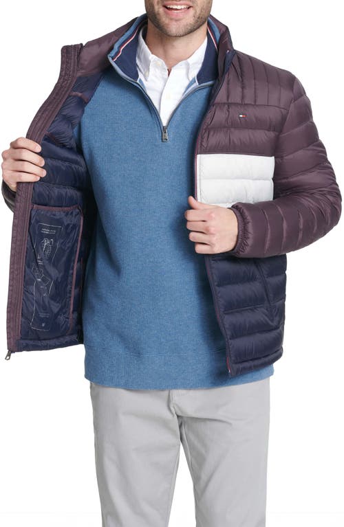 Tommy Hilfiger Real Down Packable Puffer Jacket In Port Combo
