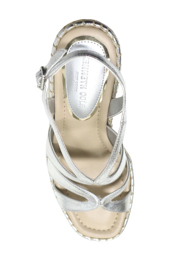 Shop Kenneth Cole New York Solace Platform Wedge Sandal In Silver