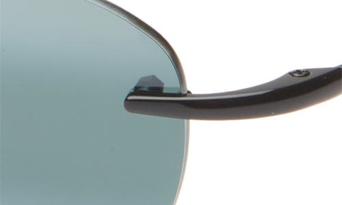 Maui Jim 51mm Round Core Polarized Sunglasses In Black Black Grey