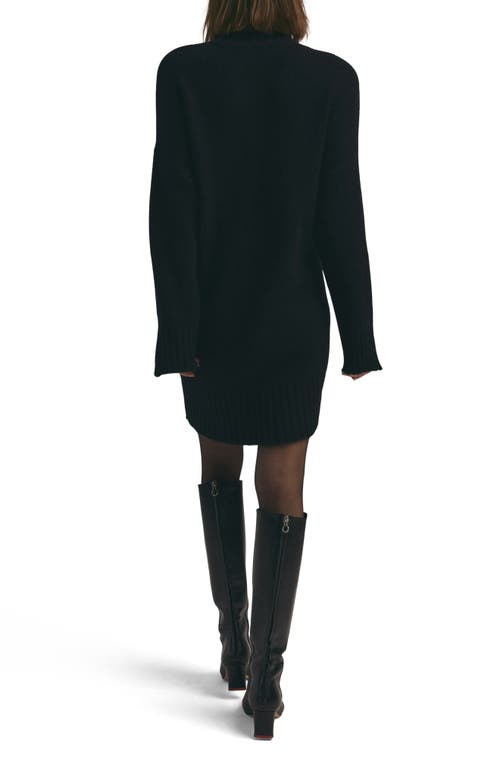 Shop Favorite Daughter The St. James Wool & Cashmere Blend Turtleneck Sweater Dress In Black