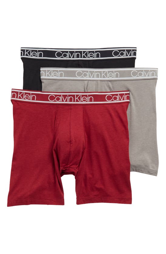 Calvin Klein Boxer Briefs In 5qb Black/red C