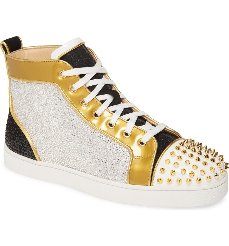 Christian Louboutin Crystal Embellished Glitter High Top Sneaker (Men ...
