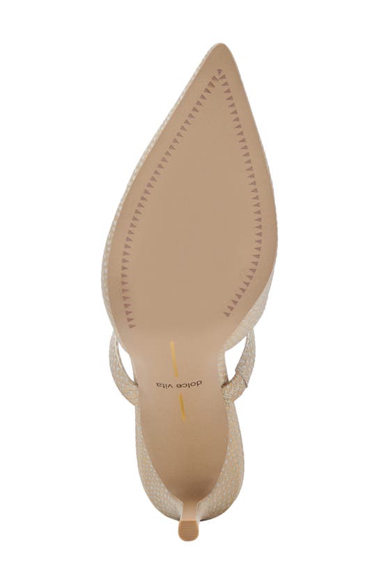 Shop Dolce Vita Kanika Pointed Toe Pump In Champagne Embossed Leather