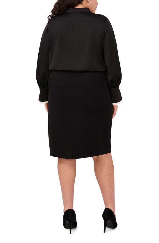 Shop Halogen (r) Seamed Skirt In Rich Black