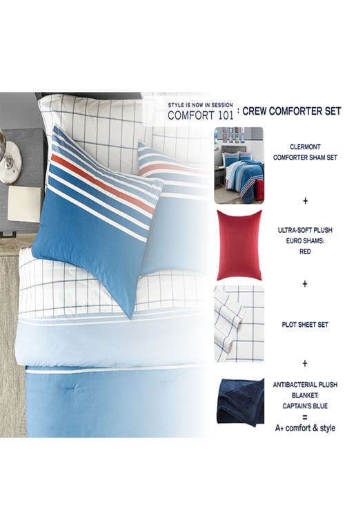 Nautica Trimmer Cotton Comforter Set In Dark Blue