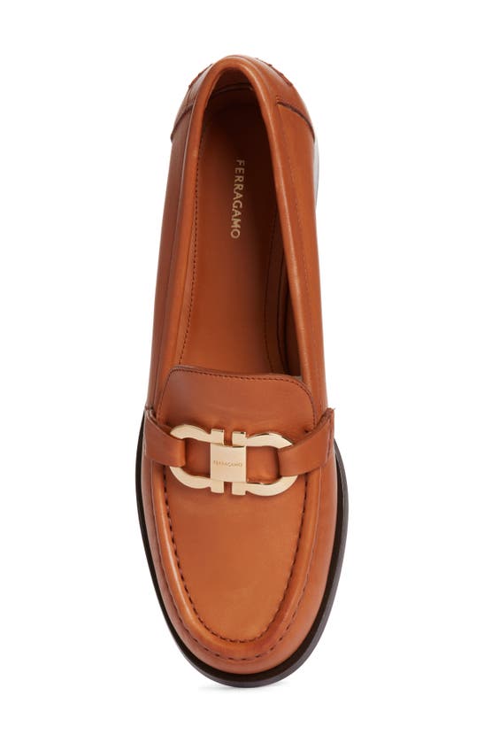 Shop Ferragamo Maryan 2 Loafer In Cuoio