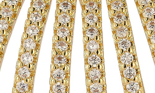 Sphera Milano Cubic Zirconia Cage Stud Earrings In Gold