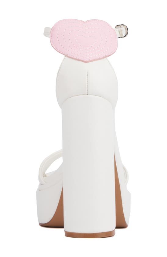 Shop Olivia Miller Amour Platform Sandal In White