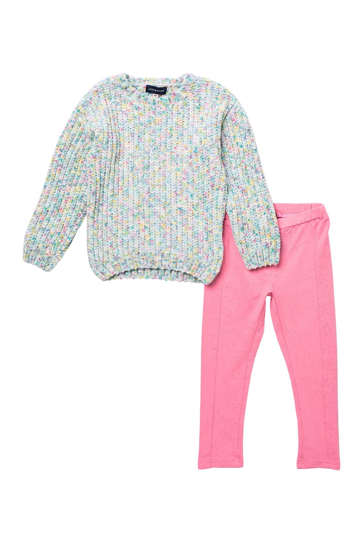 pink sweater and leggings set