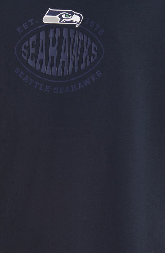 Shop Hugo Boss Boss X Nfl Tackle Graphic T-shirt In Seattle Seahawks Dark Blue