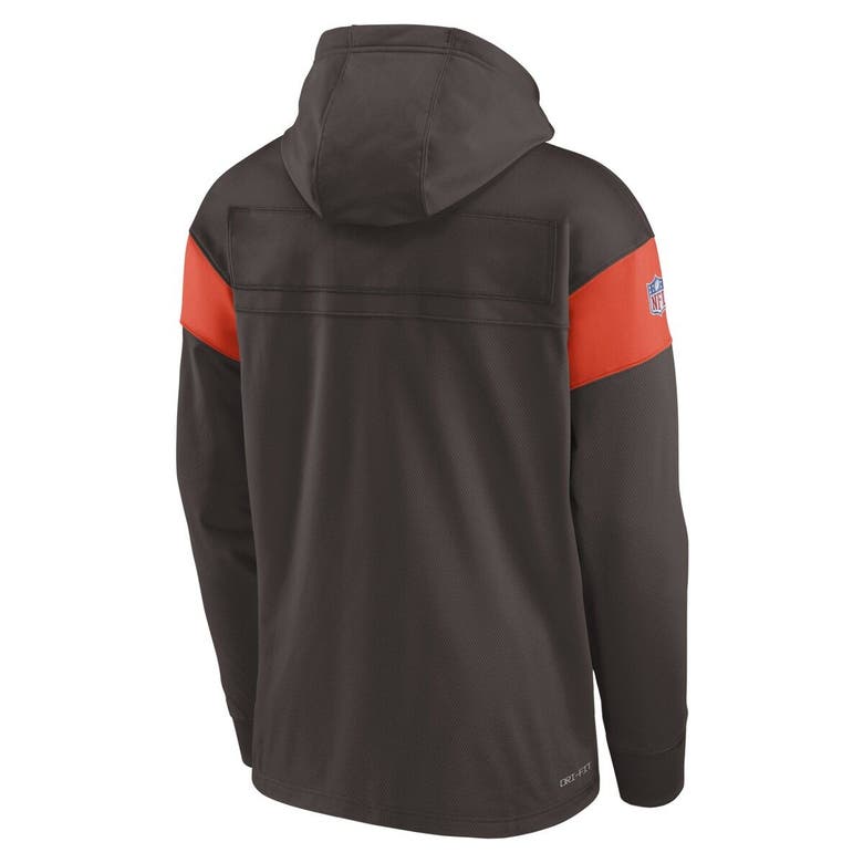 Nike Brown Cleveland Browns Sideline Arch Jersey Performance