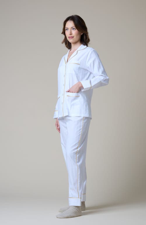 Kip. Kip Premium Cotton Pajama Set In Lily White