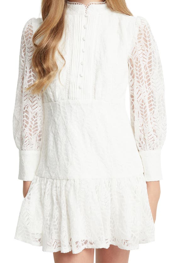 Shop Bardot Junior Kids' Talina Long Sleeve Lace Party Dress In Orchid White