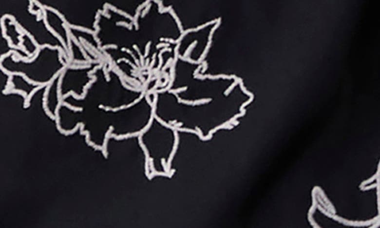 Shop Rag & Bone Avery Embroidered Camp Shirt In Black