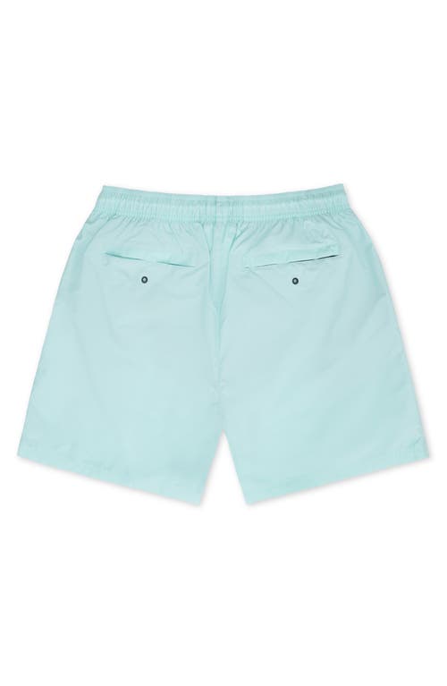 Shop Druthers Nyc Italian Recycled Nylon Swim Trunk In Aqua