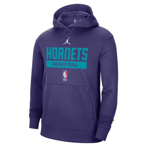 NBA Charlotte Hornets Basketball Hooded Snap Jacket Purple Jordan Size  Small