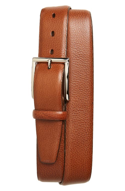 Torino Calfskin Leather Belt Brandy at Nordstrom,