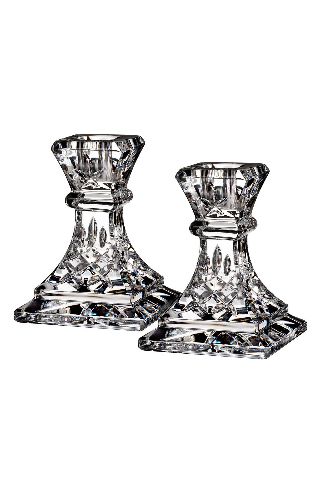 UPC 024258382510 product image for Waterford 'Lismore' Lead Crystal Candlesticks, Size Large - White | upcitemdb.com