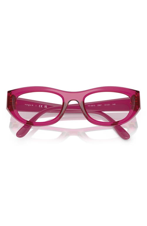 Vogue 49mm Oval Optical Glasses In Fuchsia