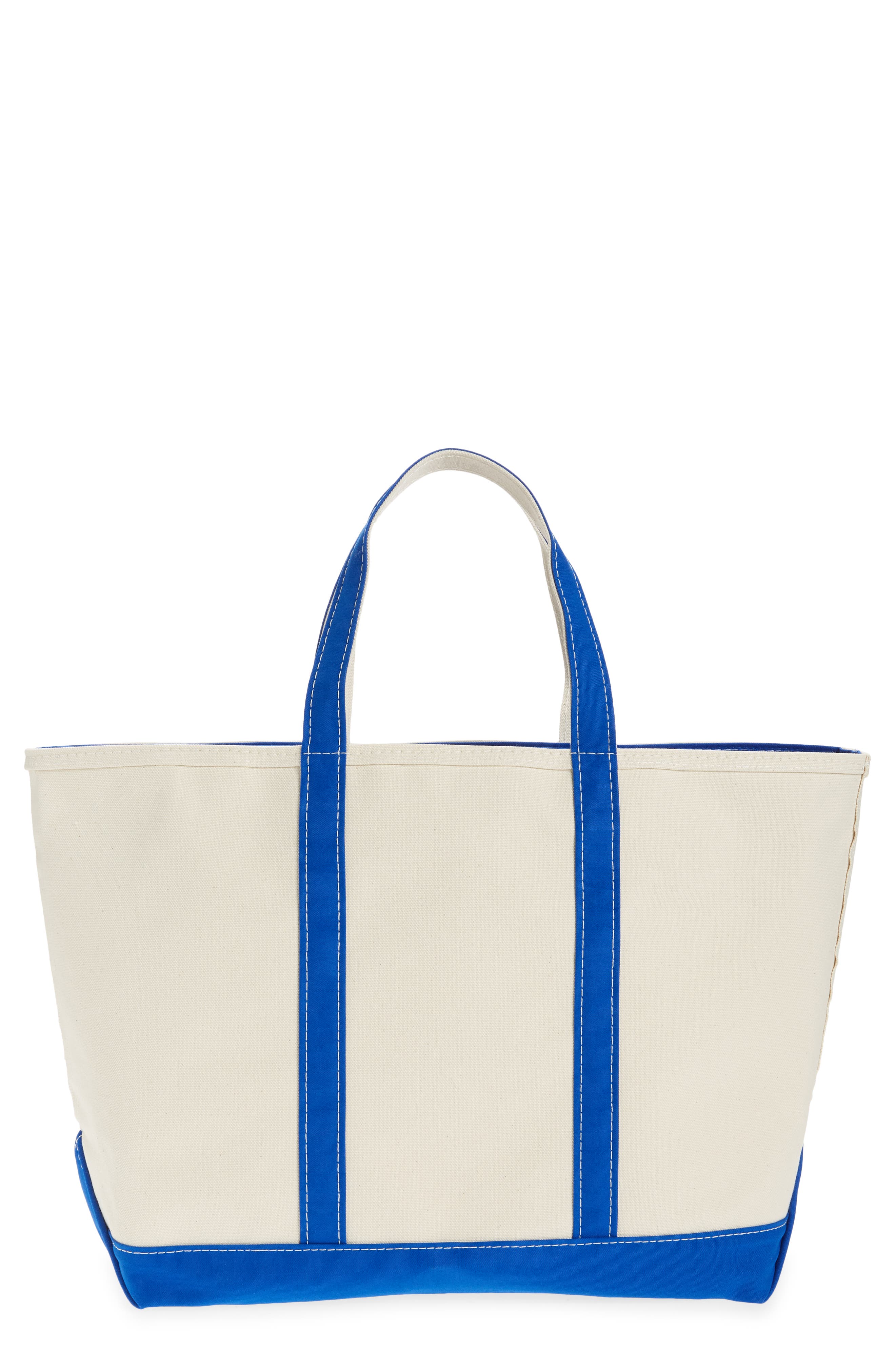 large blue tote bag