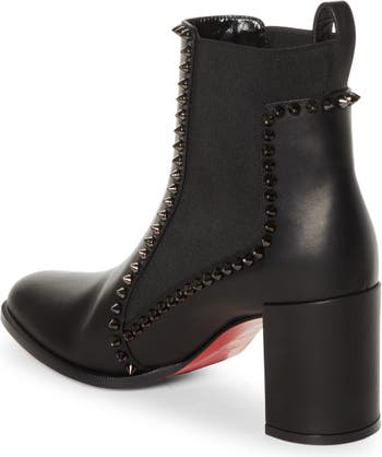 Christian Louboutin Capahutta 70mm Spiked Leather Ankle Booties