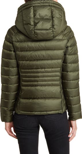 Olive green puffer jacket hot sale women's