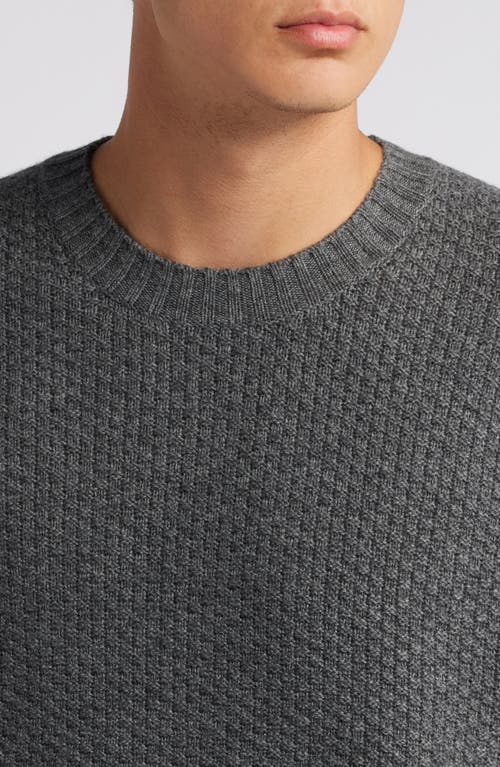 Shop Frame Textured Wool & Cashmere Sweater In Anthracite