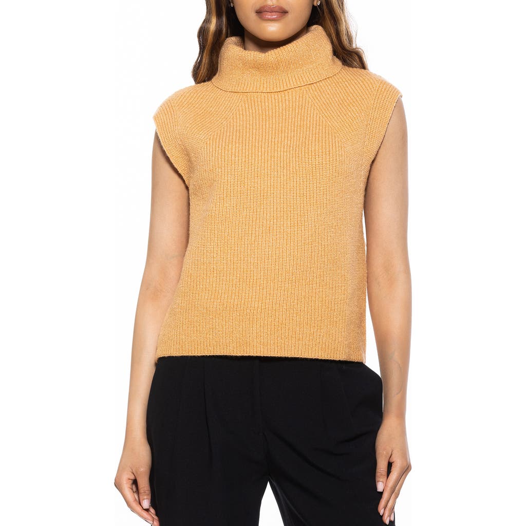 Alexia Admor Women's Jaylani Turtleneck Sweater Vest In Camel