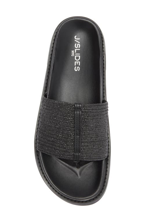 J/slides Nyc Rafina Slide Sandal In Black Stretch
