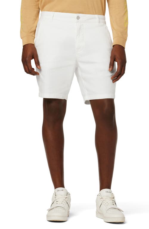 Linen Blend Twill Chino Shorts in Snow