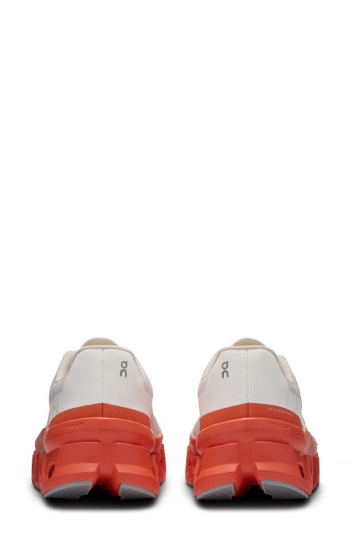 On Cloudmster Running Shoe In White/ Flame