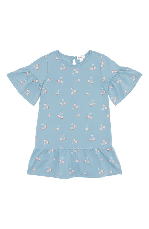 Kids' Cherry Print Stretch Organic Cotton Dress (Toddler & Little Kid)