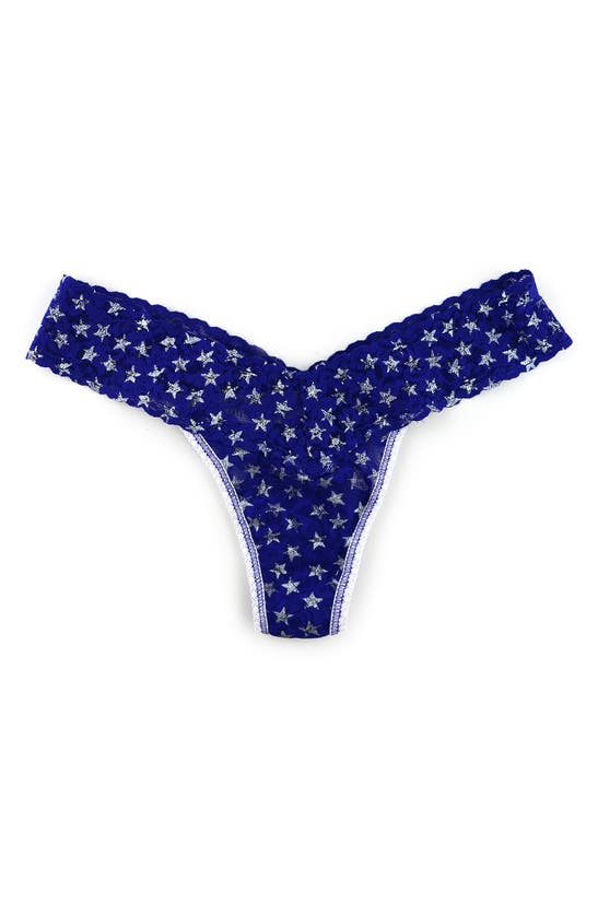 Shop Hanky Panky Signature Lace Low Rise Thong In Starry Night