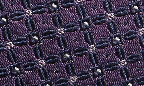 Shop Duchamp Mix Pattern Silk Tie In Purple