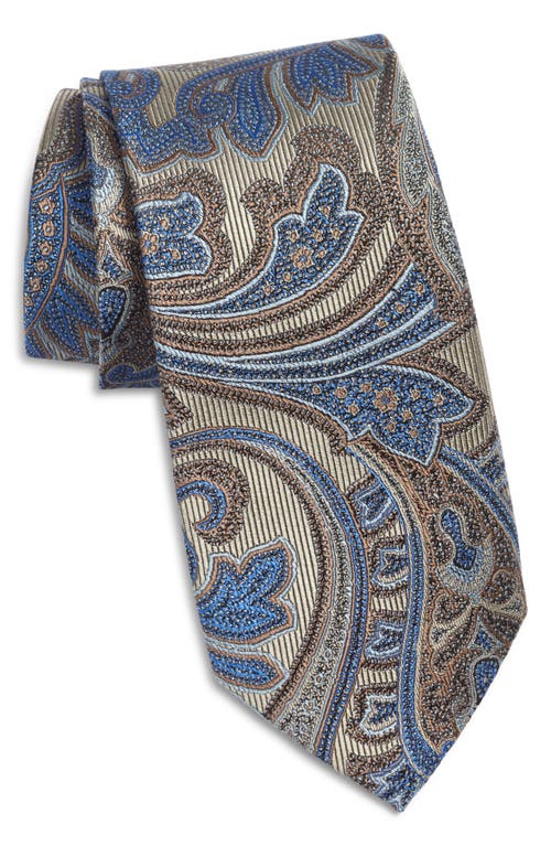 Shop Nordstrom Paisley Silk Tie In Tan