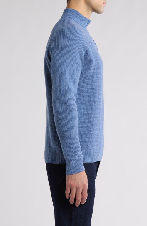 Shop Rails Stark Merino Wool Quarter Zip Sweater In Cerulean Melange